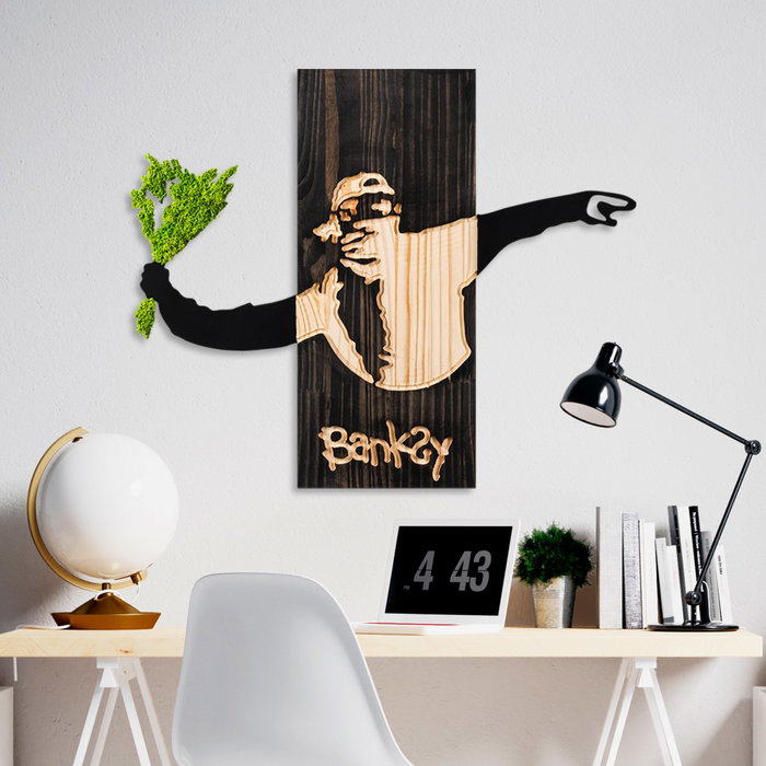 Wallity Banksy - Flower Thrower 2 Escultura de pared